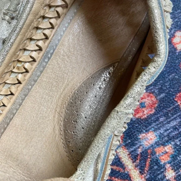 Frye Quincy Woven Metallic Boat Shoes — Wm 10 EUC/ Like new - Picture 8 of 13